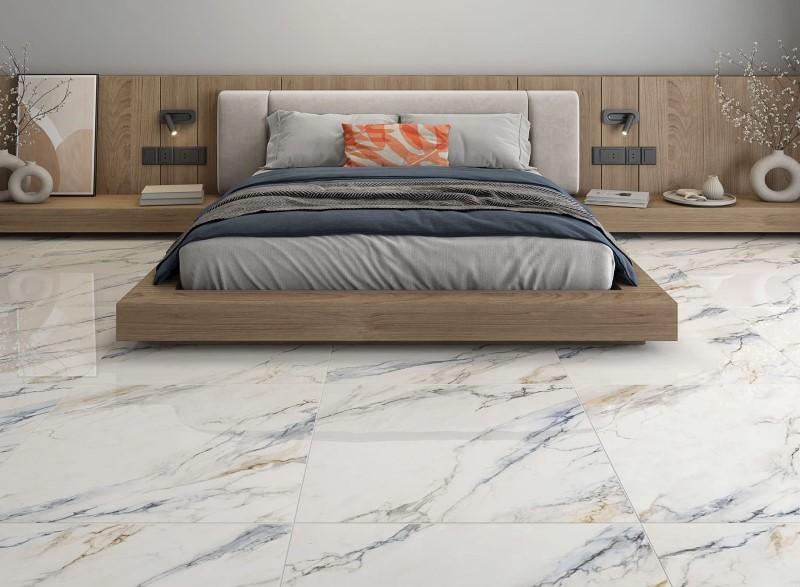 Piso Retificado Polido Marmo Blue 81x81cm Formigres